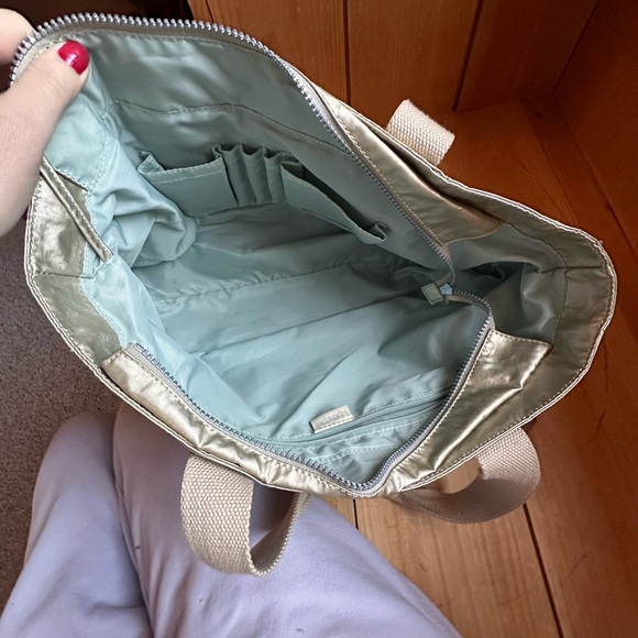 Kipling Metallic Gold Tote Bag - Picture 4 of 14